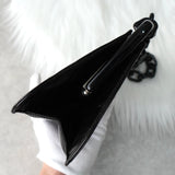 プラダ レザー がま口 プラスチックチェーン ミニハンドバッグ ブラック - NEWSED