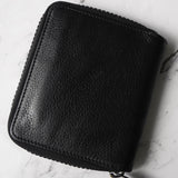 メゾン マルジェラ 四つタグ レザー ラウンドジップ コンパクトウォレット ブラック - NEWSED