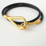 エルメス レザー ジャンボ チョーカー ブレスレット ブラック 箱付き - NEWSED