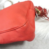 グッチ ソーホー レザー フリンジ チェーンショルダーバッグ ピンク - NEWSED