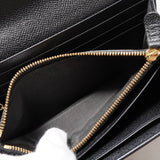 サルバトーレ フェラガモ ガンチーニ レザー 長財布 ブラック パスケース付き 箱付き - NEWSED