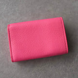 バレンシアガ ペーパーミニ ロゴ レザー コンパクトウォレット 二つ折り財布 ピンク - NEWSED