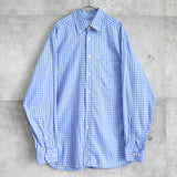 クリスチャン ディオール ヴィンテージ ギンガムチェック 長袖シャツ ロゴ刺繍 ブルー - NEWSED