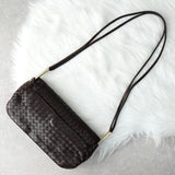 ボッテガ ヴェネタ イントレチャート レザー ショルダーバッグ ブラウン - NEWSED