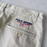 ポロ ラルフローレン デニム チノパン コットンパンツ ベージュ - NEWSED