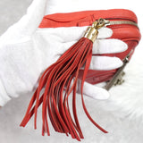 グッチ ソーホー レザー フリンジ チェーンショルダーバッグ ピンク - NEWSED