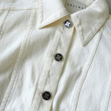 セリーヌ ヴィンテージ トリオンフ ボタン デニムジャケット ホワイト レディース - NEWSED