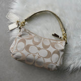 コーチ ポピー デイジー 花柄 シグネチャー キャンバス ハンドバッグ ベージュ - NEWSED