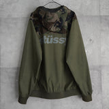 ステューシー カモ柄 ジップアップ ナイロンパーカー カーキ - NEWSED