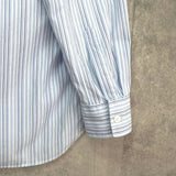 プレイ コムデギャルソン ハートロゴ ストライプ柄 長袖シャツ ブルー - NEWSED