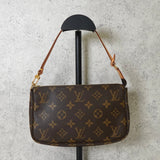 ルイ・ヴィトン モノグラム ポシェット アクセソワール レザー ハンドバッグ ワンショルダーバッグ ブラウン - NEWSED