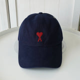 アミパリ アミ パリス ハートロゴ キャップ ネイビー 保存袋付き - NEWSED