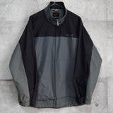 ナイキ ナイロンジャケット ブルゾン ロゴ 刺繍 ブラック / グレー - NEWSED