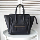 セリーヌ ラゲージ マイクロショッパー レザー ハンドバッグ ブラック - NEWSED