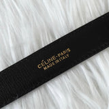 セリーヌ ヴィンテージ 輪馬車 サルキー レザー ベルト ブラック - NEWSED