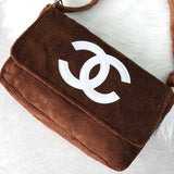 シャネル ココマーク パイル地 ノベルティ ショルダーバッグ ブラウン - NEWSED