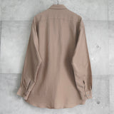 バレンシアガ ヴィンテージ 長袖シャツ ロゴ刺繍 ベージュ - NEWSED