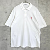 バーバリー ヴィンテージ ホースロゴ 刺繍 半袖ポロシャツ ホワイト - NEWSED
