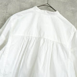 ジルサンダー マオカラー ショート丈 フレア袖 長袖シャツ ブラウス ホワイト レディース - NEWSED