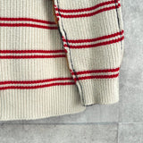 マルニ ドッキング 切り替え ボーダー柄 モヘア ニット キャメル / アイボリー - NEWSED