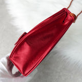 イヴ サンローラン リボン サテン ショルダーバッグ ポシェット レッド - NEWSED