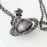 ヴィヴィアン ウエストウッド オーナメンタルタイニーオーブ ラインストーン シルバー ネックレス - NEWSED