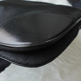 プラダ ポコノ テスート ナイロン / レザー トライアングルロゴ ショルダーバッグ ブラック - NEWSED