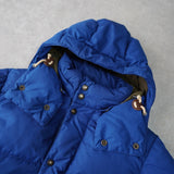ポロ バイ ラルフローレン フーデッド ダウンジャケット フード取り外し可能 ブルー - NEWSED