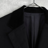 ジョンローレンスサリバン ベロア襟 アンゴラ ウール チェスターコート ブラック - NEWSED