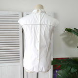 プラダ 刺繍 ノースリーブ シャツ ブラウス ホワイト レディース - NEWSED