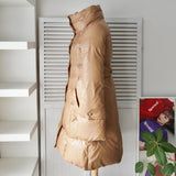 バーバリー ダウンコート ダウンジャケット ホースロゴ 刺繍 ノバチェック裏地 ベージュ レディース - NEWSED