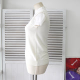 ソニア リキエル ドッキング ブラウス ニット 半袖トップス ホワイト レディース - NEWSED