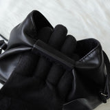 エムエムシックス メゾン マルジェラ レザー ジャパニーズバッグ ショルダーバッグ ブラック - NEWSED