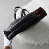 コムデギャルソン ステッチ トートバッグレザー ネイビー / ブラウン - NEWSED