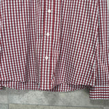 プラダ ギンガムチェック柄 長袖シャツ フォーマル メンズ レッド / ホワイト - NEWSED