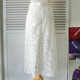 サカイ スター 星型 レース 台形 スカート ホワイト - NEWSED