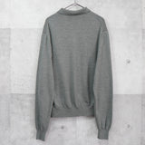 ポロ ラルフローレン ロゴ 刺繍 ポロ ニット グレー - NEWSED