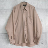 バレンシアガ ヴィンテージ 長袖シャツ ロゴ刺繍 ベージュ - NEWSED