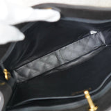 シャネル ココマーク ターンロック マトラッセ ラムスキン チェーン トートバッグ ブラック - NEWSED