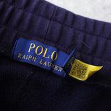 ポロ ラルフローレン ロゴ 刺繍 スウェットパンツ ネイビー - NEWSED