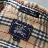 バーバリー ヴィンテージ ノバチェック ホースロゴ 刺繍 半袖シャツ ベージュ - NEWSED