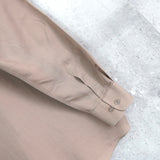 バレンシアガ ヴィンテージ 長袖シャツ ロゴ刺繍 ベージュ - NEWSED