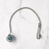 ヴィヴィアン ウエストウッド ミニ オーブ シルバー / ブルー ネックレス - NEWSED