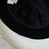 アミパリ アミ パリス ハートロゴ コーデュロイ バケットハット 帽子 ブラック - NEWSED