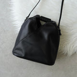 エムエムシックス メゾン マルジェラ レザー ジャパニーズバッグ ショルダーバッグ ブラック - NEWSED