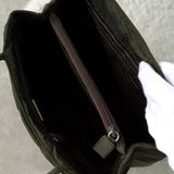 プラダ ポコノ テスート ナイロン 三角プレート トートバッグ ハンドバッグ カーキ - NEWSED