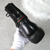 グッチ シェリーライン ドッキング ハイカット ブーツ ブラック - NEWSED