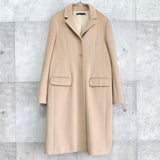 セオリー カシミヤ アンゴラ ロングコート ウールコート ベージュ レディース - NEWSED