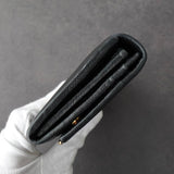 プラダ サフィアーノレザー 二つ折り長財布 ゴールド ブラック ギャランティーカード 箱付き - NEWSED