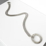 セリーヌ ヴィンテージ サークルロゴ シルバー ネックレス - NEWSED